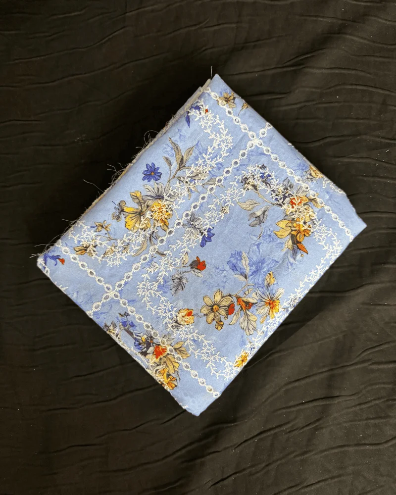 Soft Pink Floral Chicken Kari Lawn 2-Piece Suit - Essa Mussa Collection