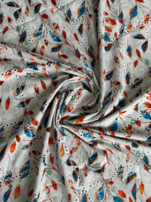 Deep Lilac Floral Chicken Kari Lawn 2-Piece Suit - Essa Mussa Collection