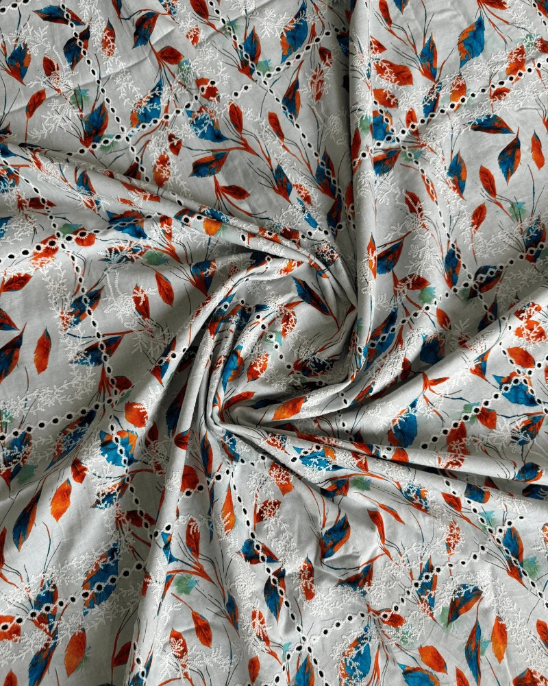 Deep Lilac Floral Chicken Kari Lawn 2-Piece Suit - Essa Mussa Collection