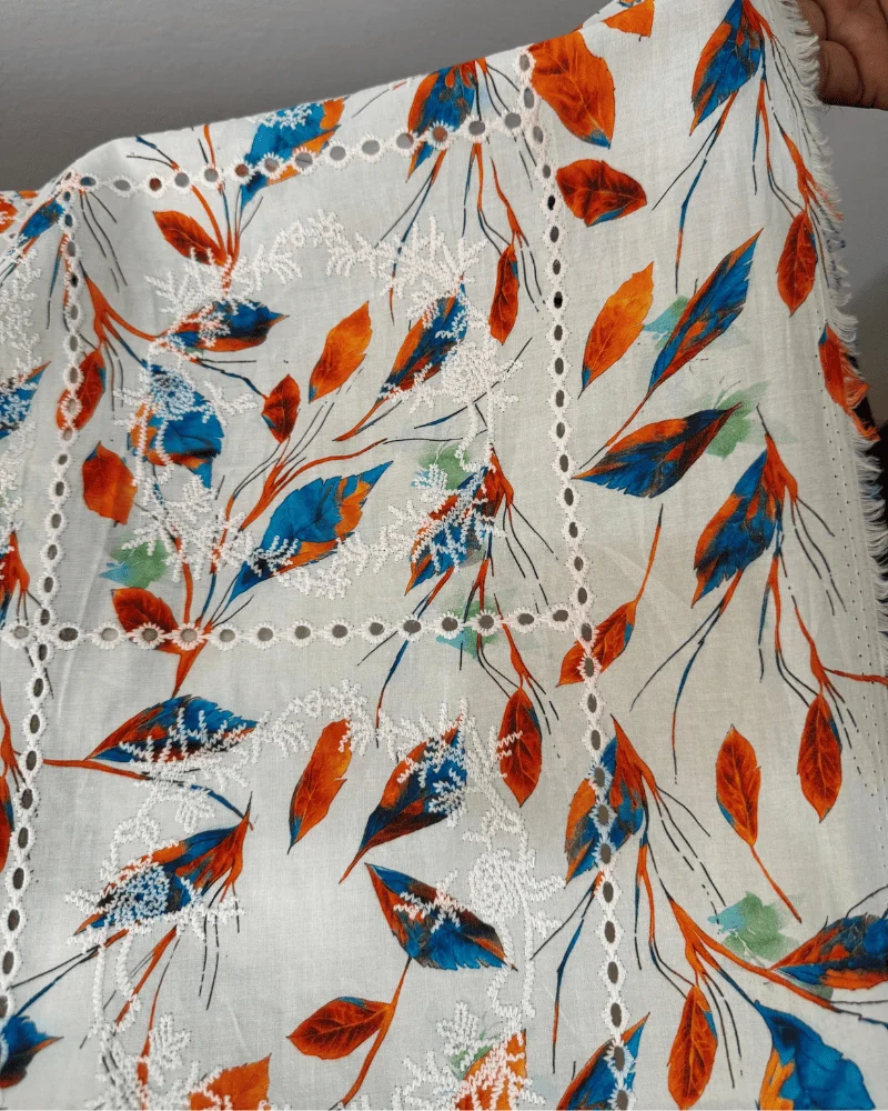 Deep Lilac Floral Chicken Kari Lawn 2-Piece Suit - Essa Mussa Collection