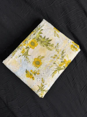 Ash Grey Floral Chicken Kari Lawn 2-Piece Suit - Essa Mussa Collection