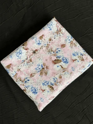 Lavender Floral Chicken Kari Lawn 2-Piece Suit - Essa Mussa Collection