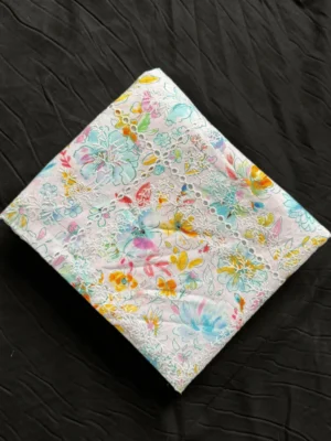 Off-White Multi-Color Floral Chicken Kari Lawn - Essa Mussa Collection