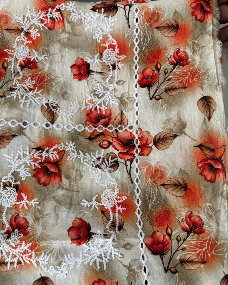 Seafoam Green Floral Chicken Kari Lawn 2-Piece Suit - Essa Mussa Collection