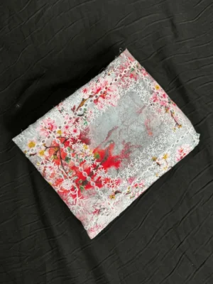 Mauve Floral Chicken Kari Lawn 2-Piece Suit - Essa Mussa Collection