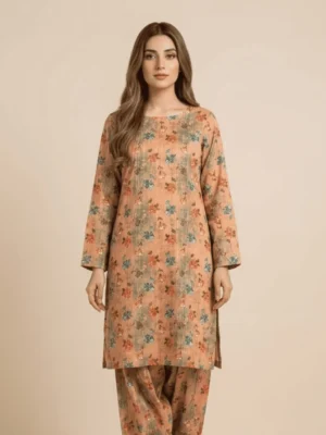 Rust Sienna Dori Printed Lawn 2-Piece Suit by Essa Mussa Collection