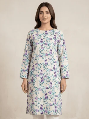 Lilac Floral Chicken Kari Lawn 2-Piece Suit - Essa Mussa Collection